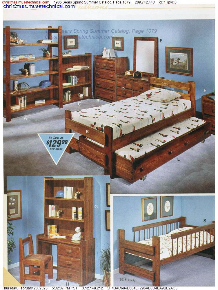 1985 Sears Spring Summer Catalog, Page 1079