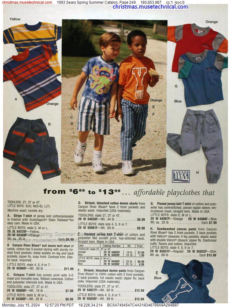 1993 Sears Spring Summer Catalog, Page 249
