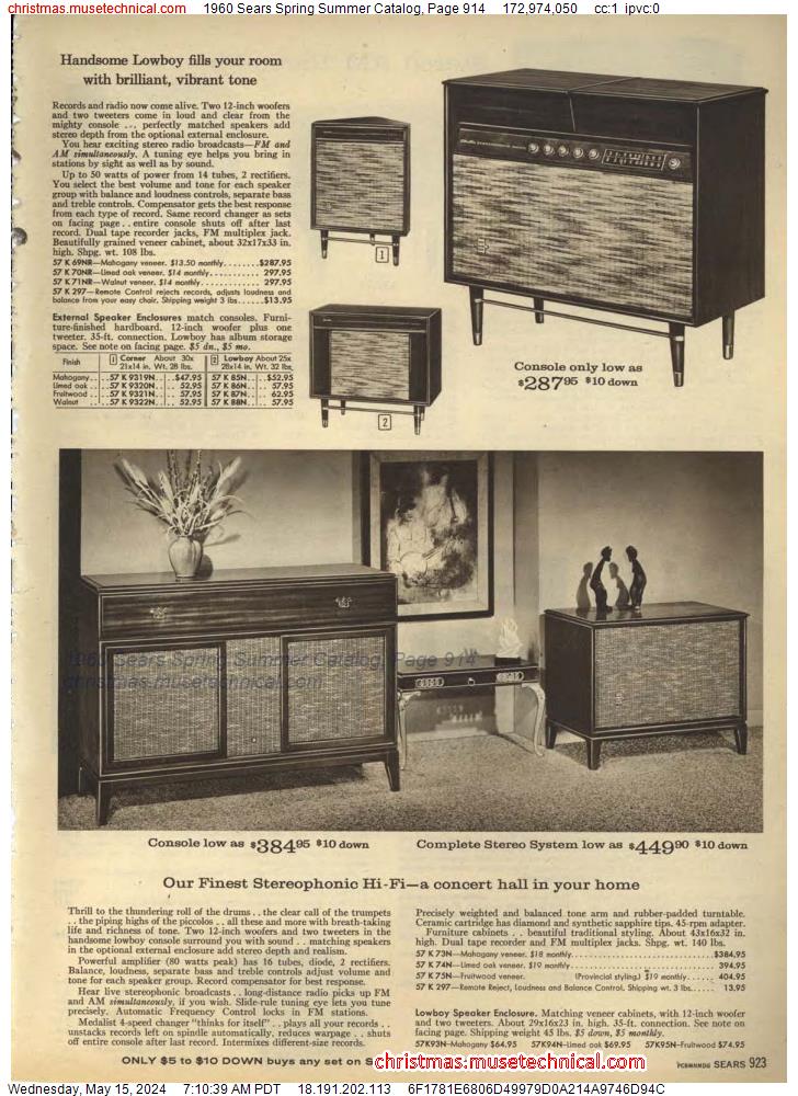 1960 Sears Spring Summer Catalog, Page 914