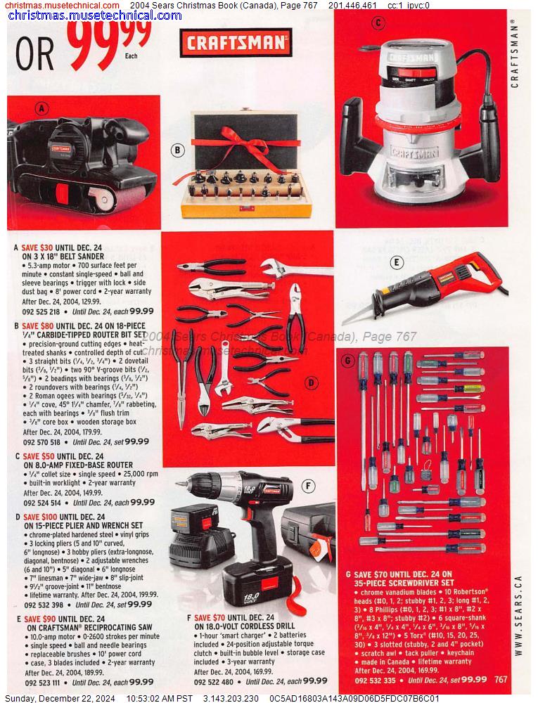 2004 Sears Christmas Book (Canada), Page 767