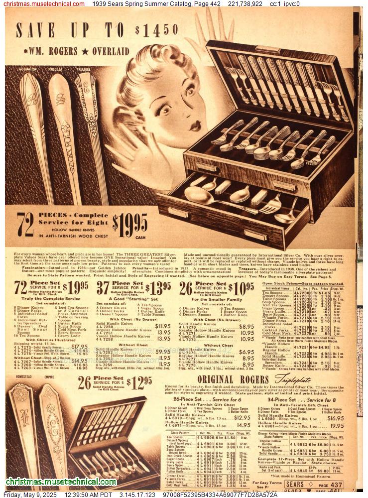 1939 Sears Spring Summer Catalog, Page 442