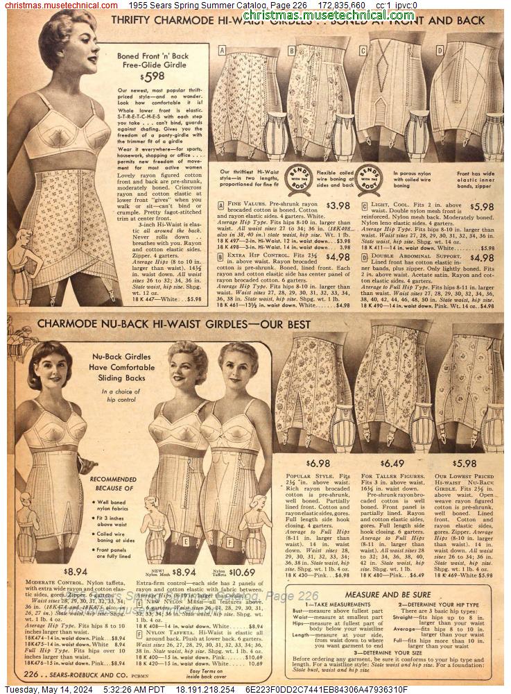 1955 Sears Spring Summer Catalog, Page 226