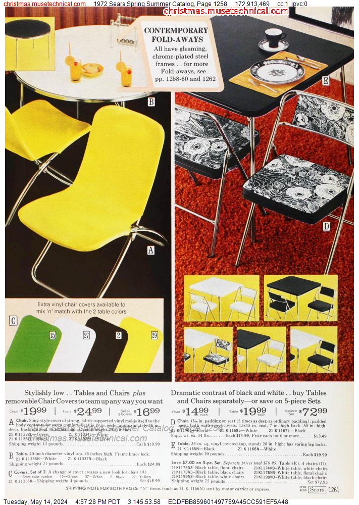 1972 Sears Spring Summer Catalog, Page 1258