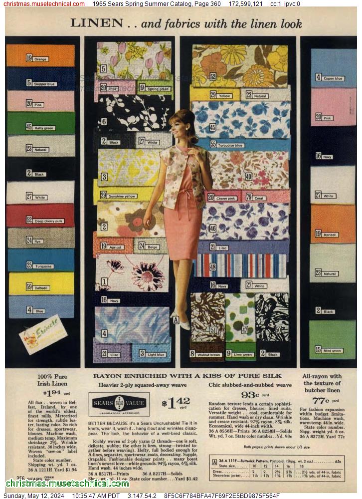 1965 Sears Spring Summer Catalog, Page 360