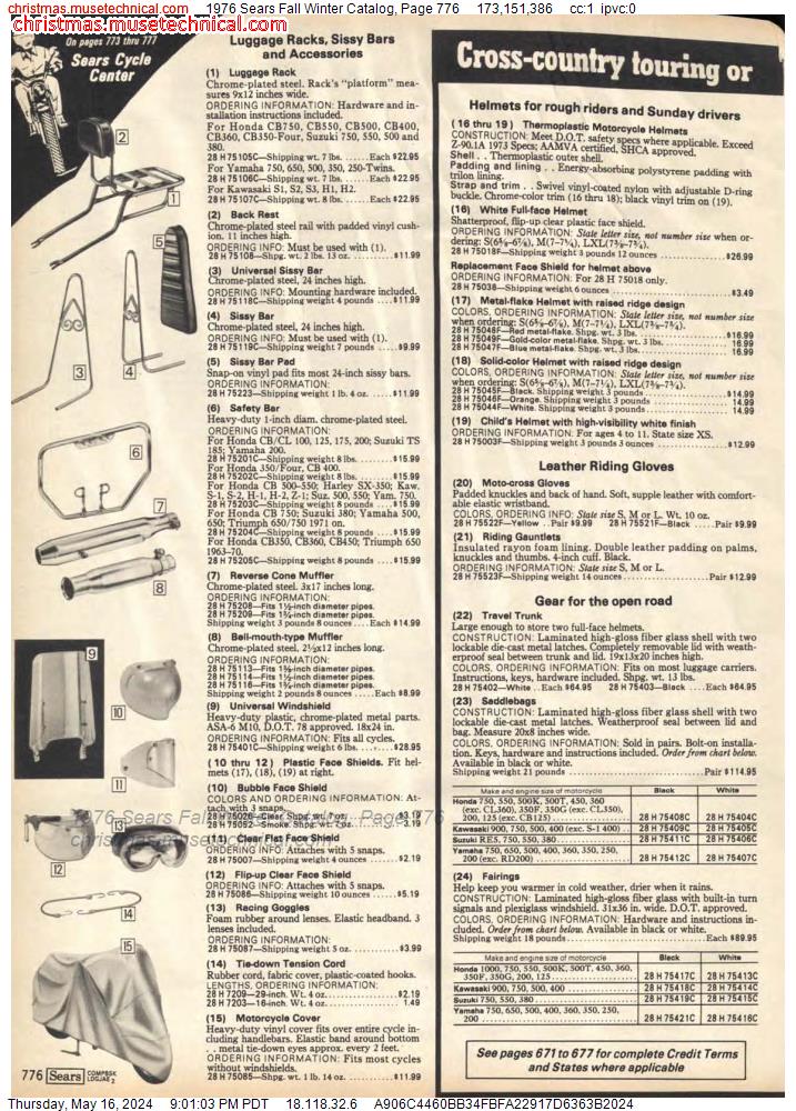 1976 Sears Fall Winter Catalog, Page 776