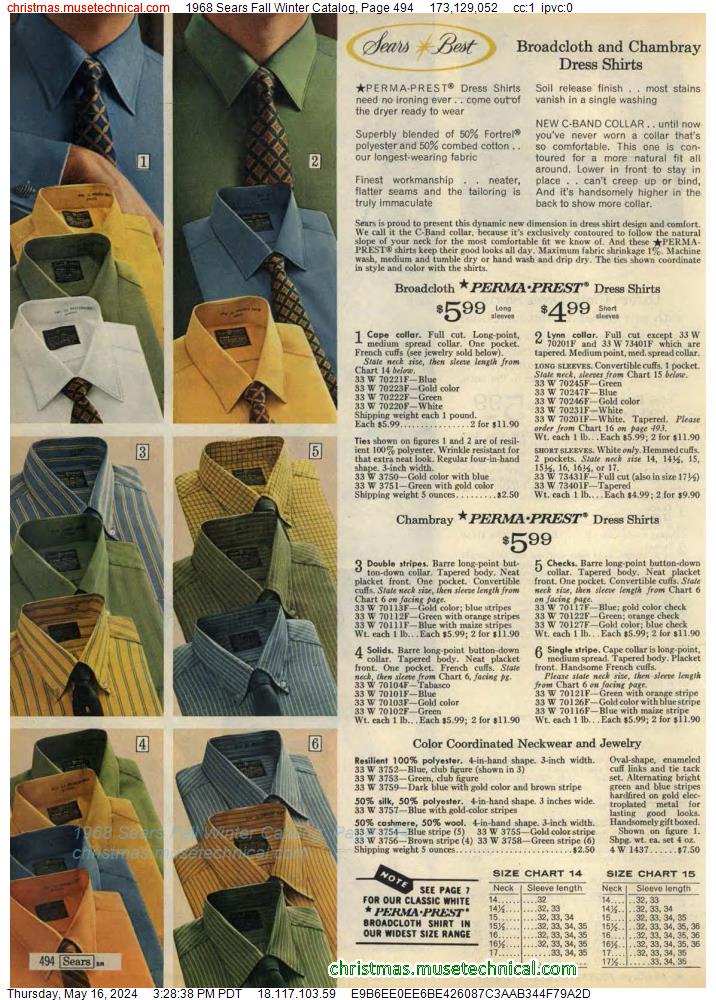 1968 Sears Fall Winter Catalog, Page 494