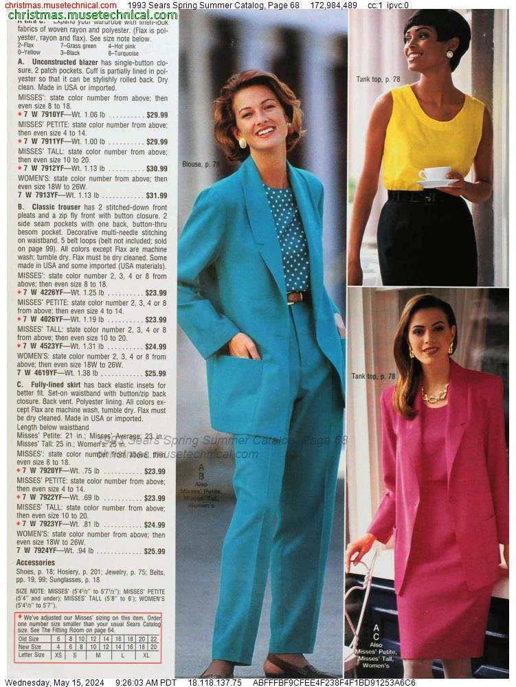 1993 Sears Spring Summer Catalog, Page 68