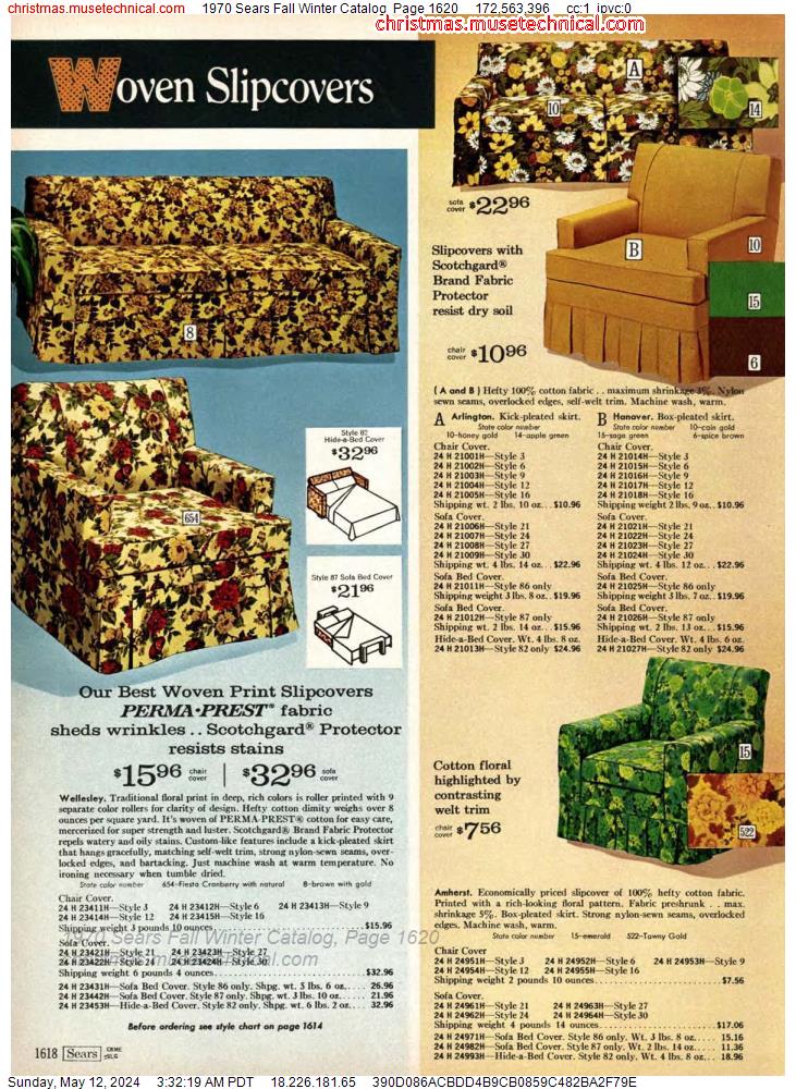 1970 Sears Fall Winter Catalog, Page 1620