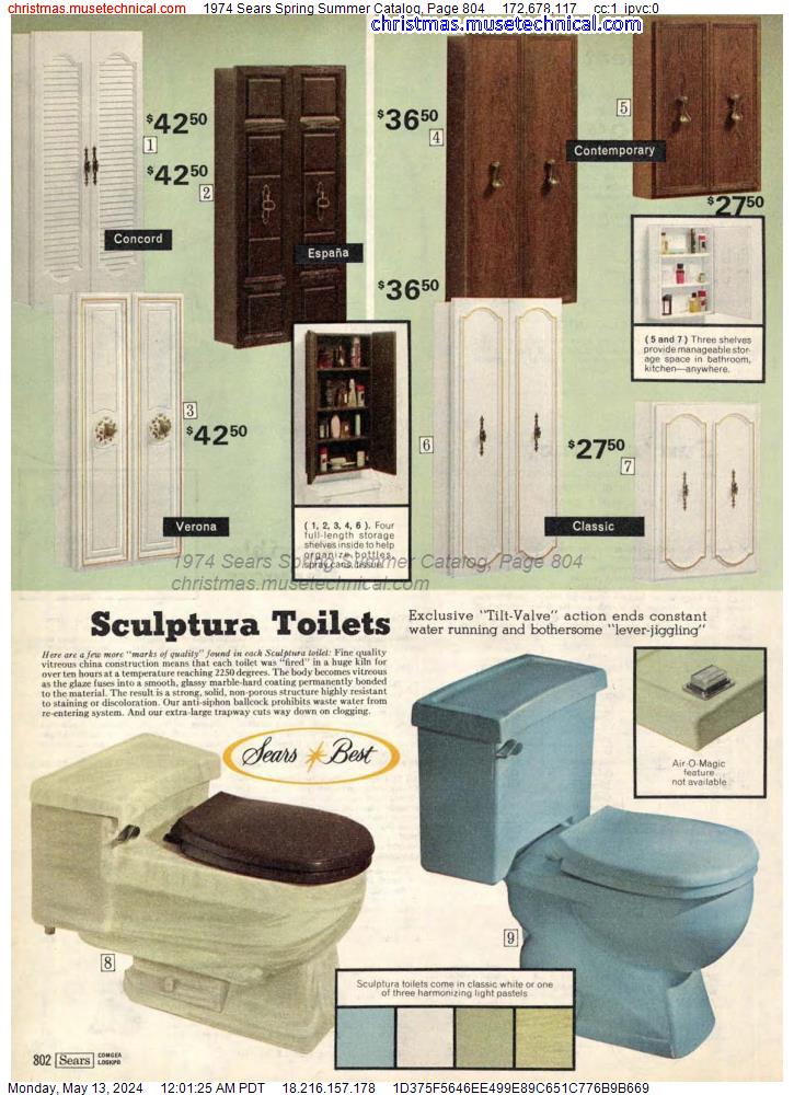 1974 Sears Spring Summer Catalog, Page 804