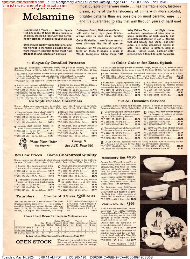 1966 Montgomery Ward Fall Winter Catalog, Page 1447