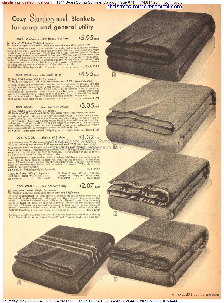 1944 Sears Spring Summer Catalog, Page 671