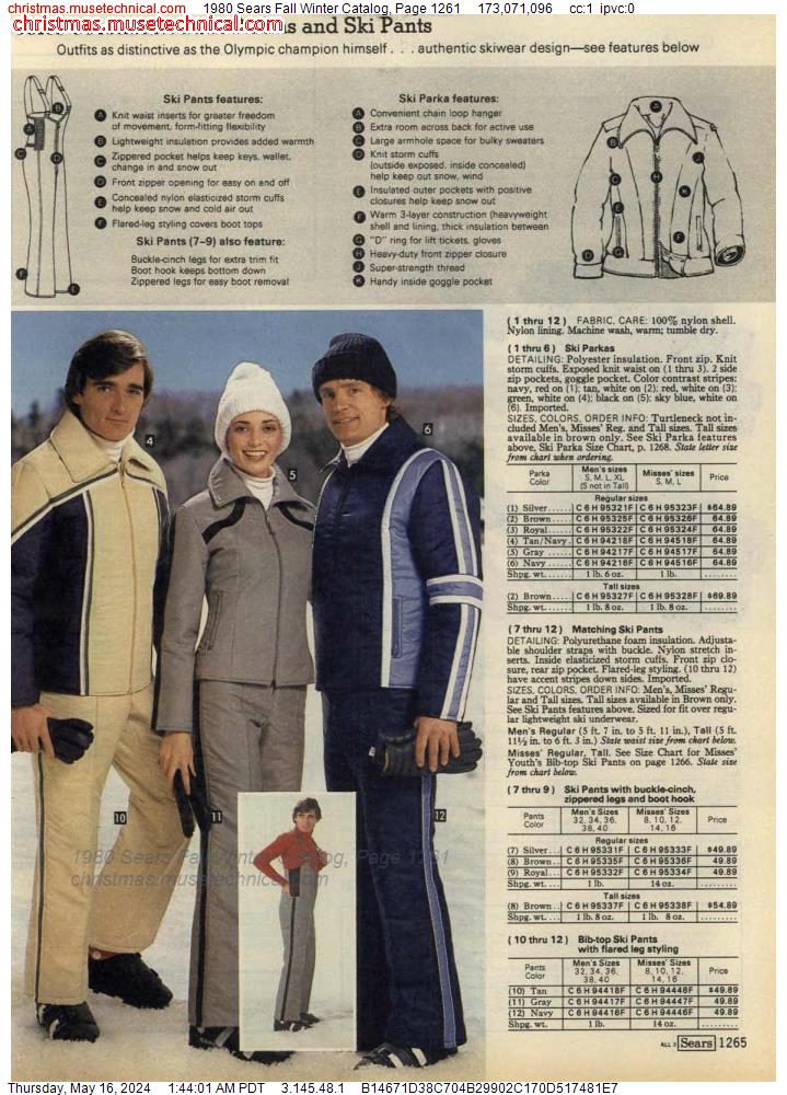1980 Sears Fall Winter Catalog, Page 1261