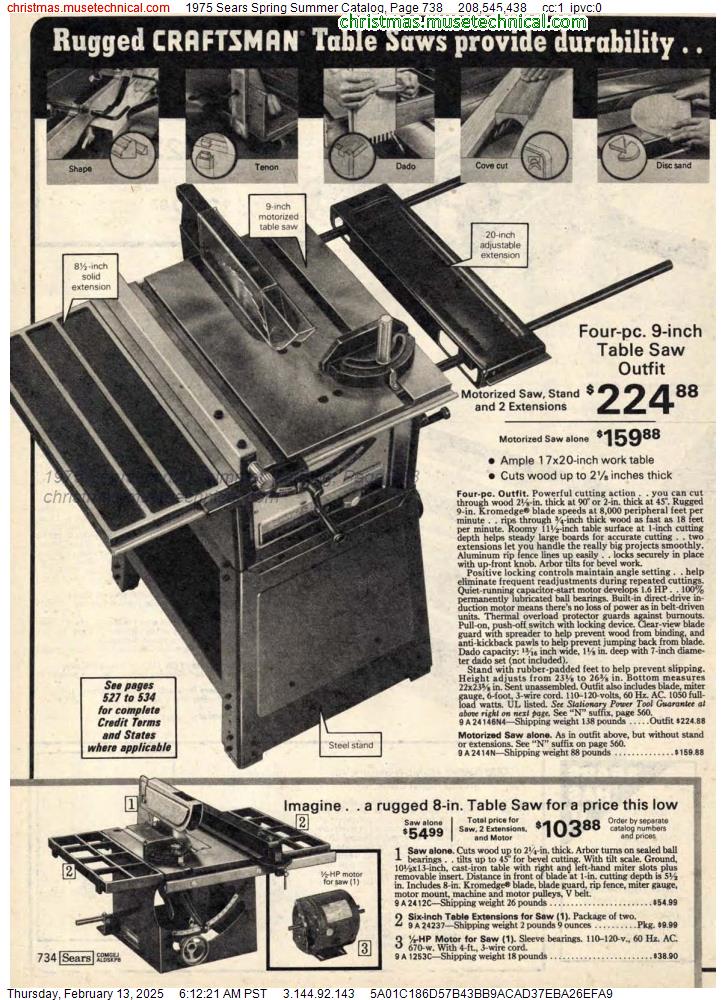 1975 Sears Spring Summer Catalog, Page 738