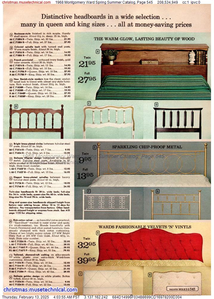 1968 Montgomery Ward Spring Summer Catalog, Page 545