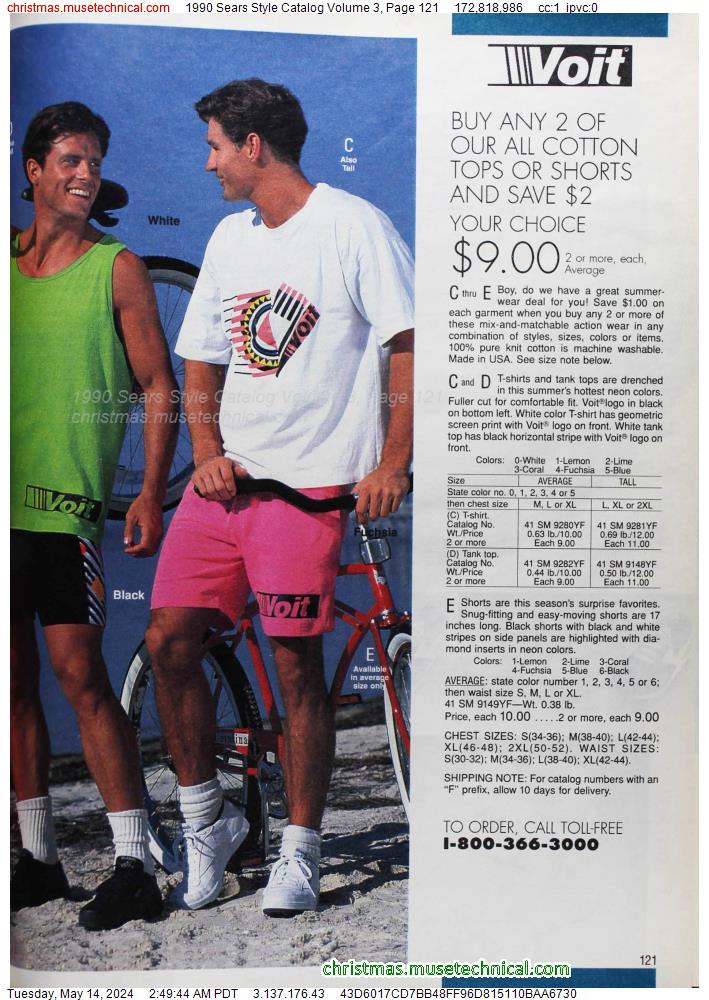 1990 Sears Style Catalog Volume 3, Page 121