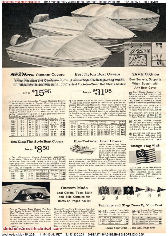 1965 Montgomery Ward Spring Summer Catalog, Page 806