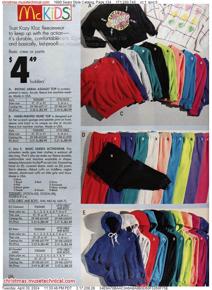 1990 Sears Style Catalog, Page 134