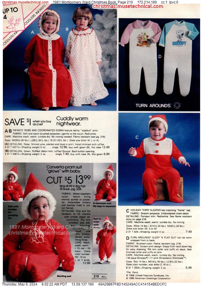1981 Montgomery Ward Christmas Book, Page 210