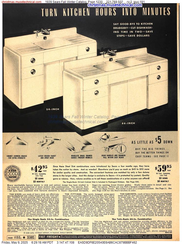 1939 Sears Fall Winter Catalog, Page 1230