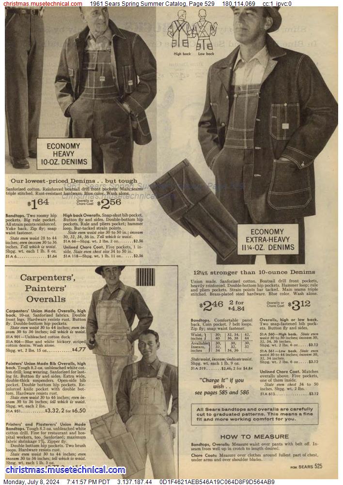 1961 Sears Spring Summer Catalog, Page 529
