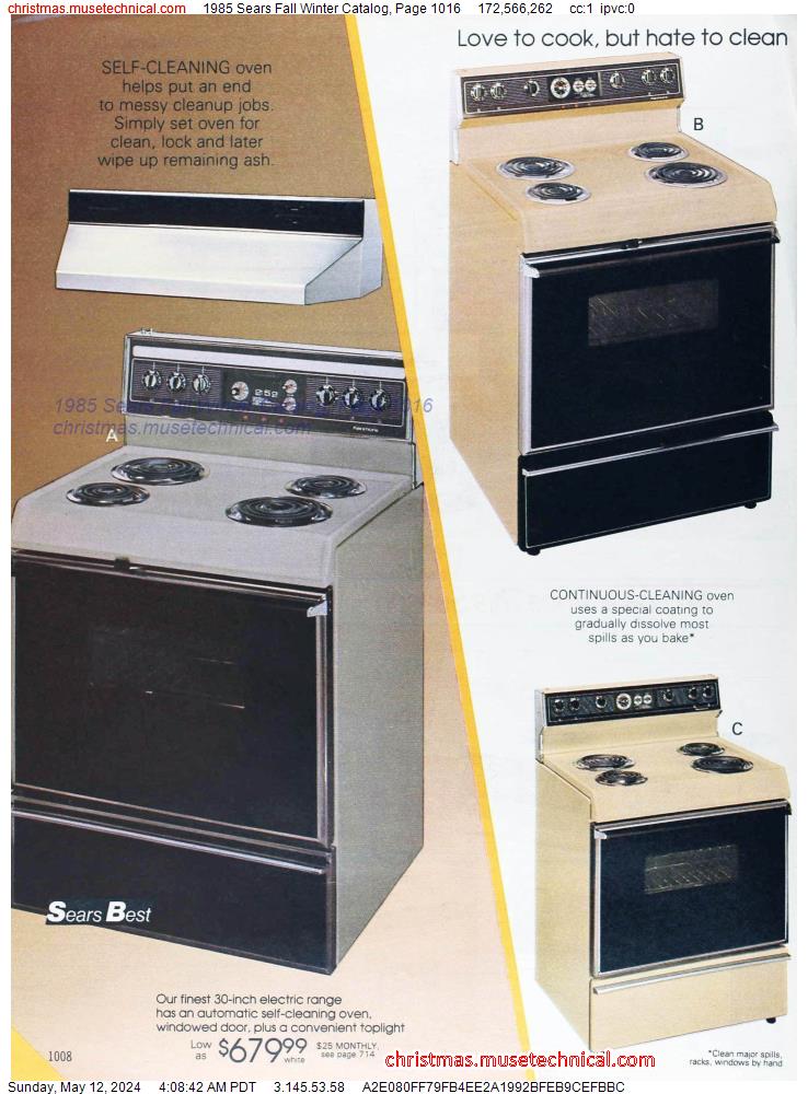 1985 Sears Fall Winter Catalog, Page 1016