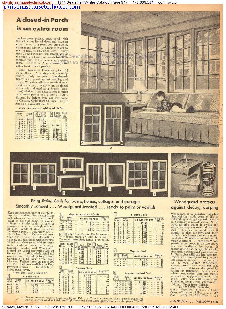 1944 Sears Fall Winter Catalog, Page 917