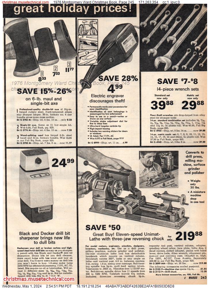 1976 Montgomery Ward Christmas Book, Page 245