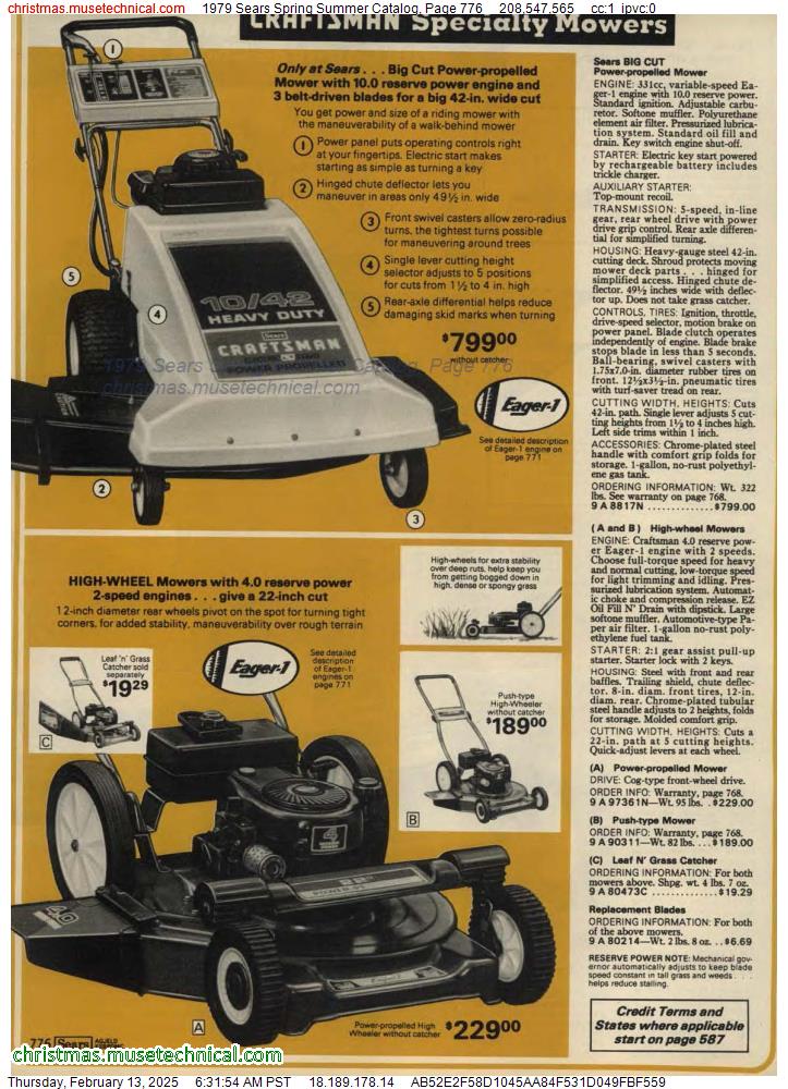 1979 Sears Spring Summer Catalog, Page 776