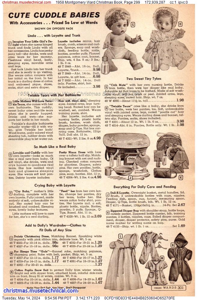 1958 Montgomery Ward Christmas Book, Page 299