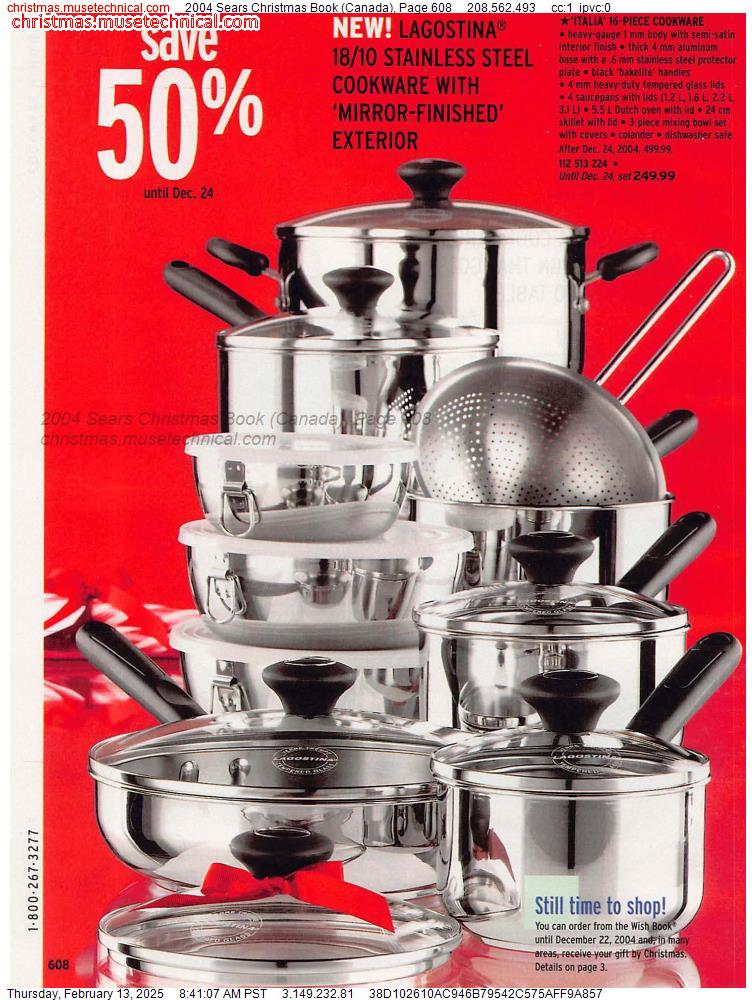 2004 Sears Christmas Book (Canada), Page 608