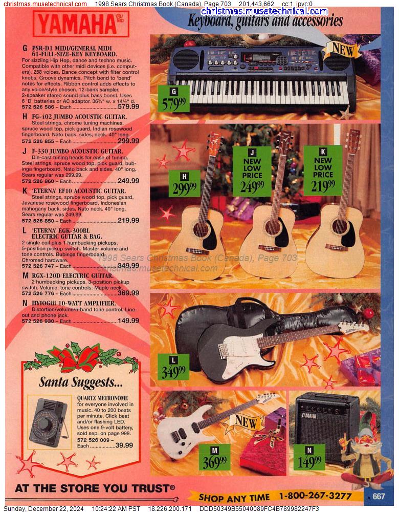 1998 Sears Christmas Book (Canada), Page 703