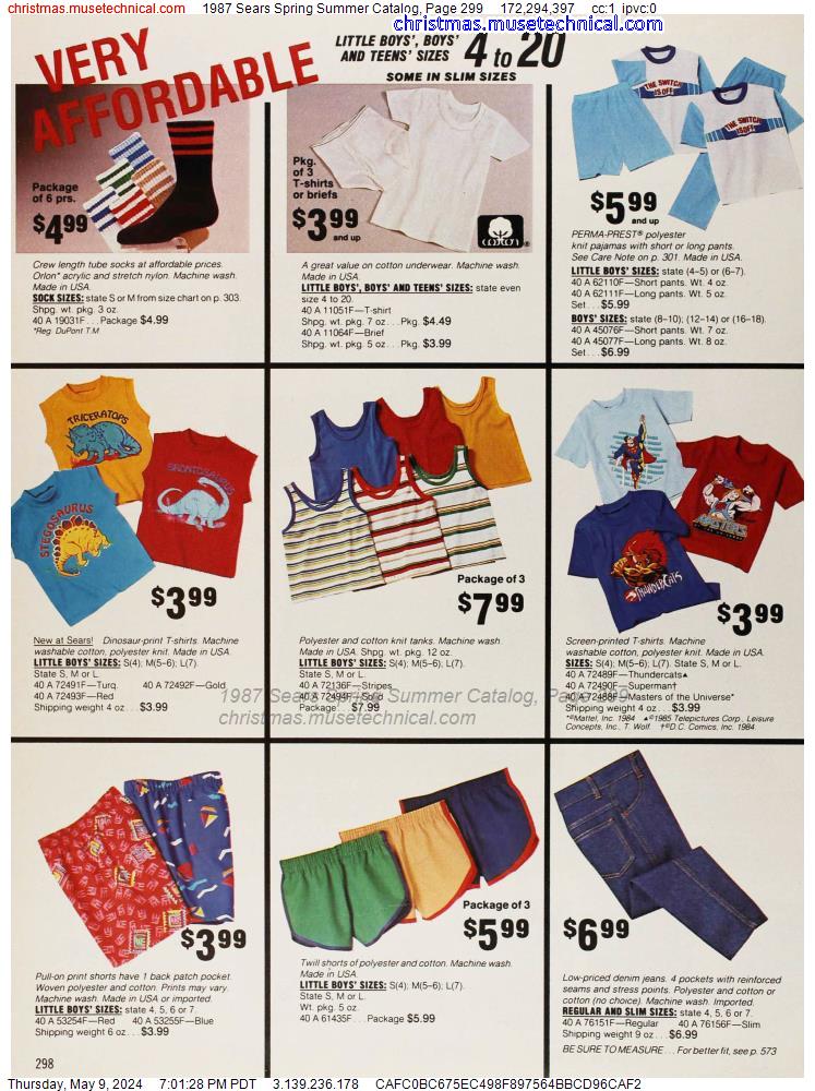 1987 Sears Spring Summer Catalog, Page 299