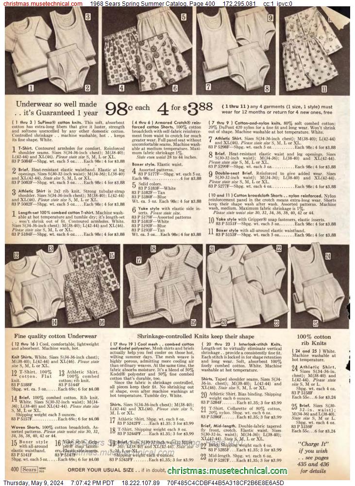 1968 Sears Spring Summer Catalog, Page 400