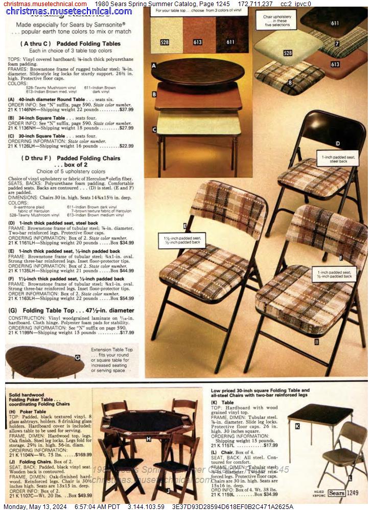 1980 Sears Spring Summer Catalog, Page 1245
