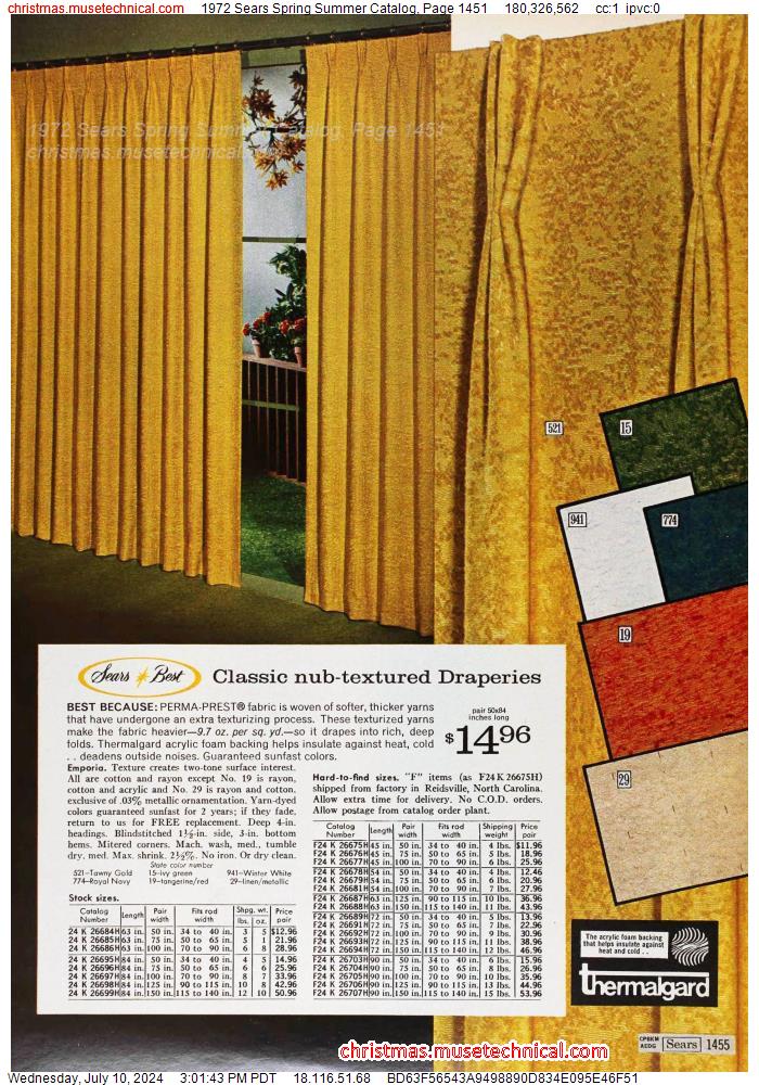 1972 Sears Spring Summer Catalog, Page 1451