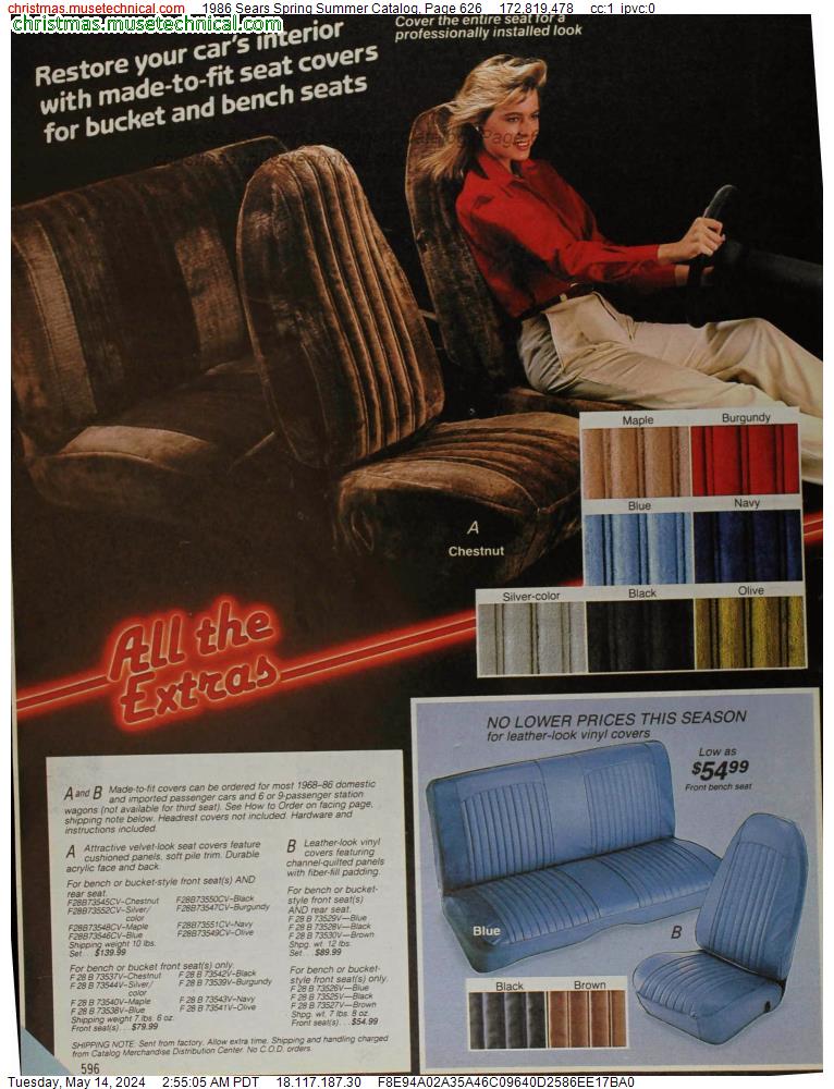 1986 Sears Spring Summer Catalog, Page 626