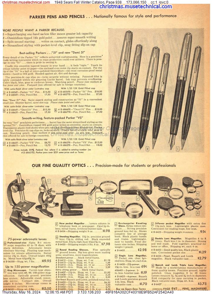 1948 Sears Fall Winter Catalog, Page 938