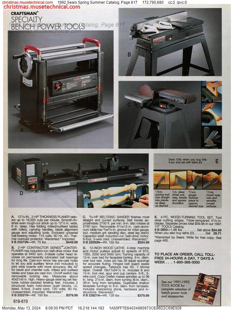 1992 Sears Spring Summer Catalog, Page 617
