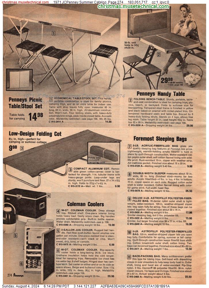 1971 JCPenney Summer Catalog, Page 274