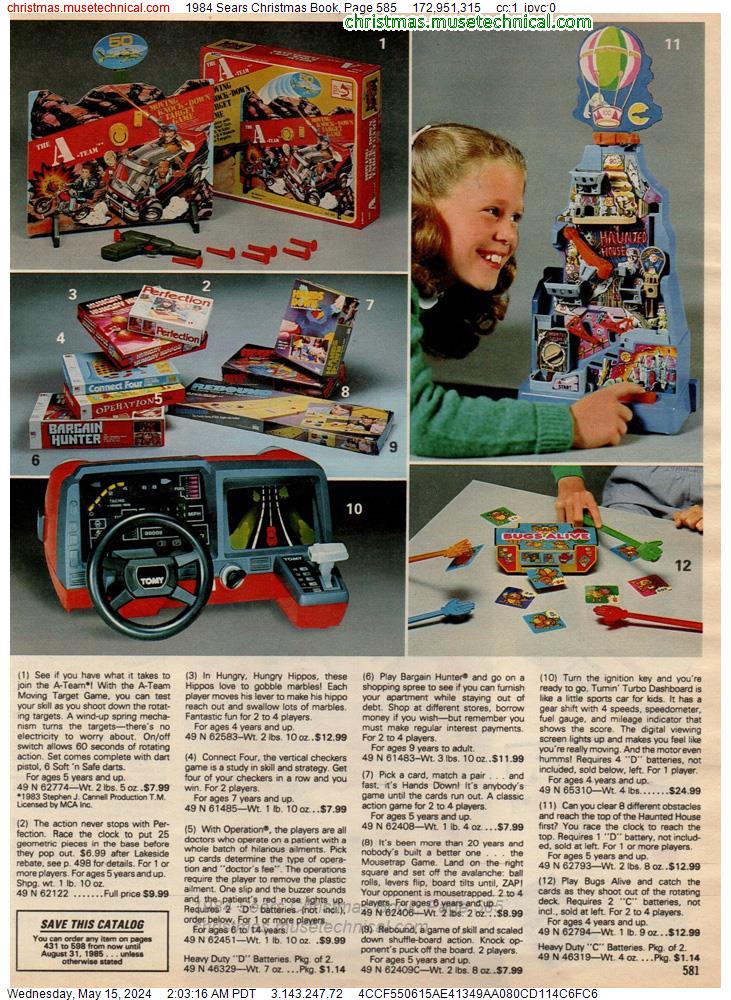 1984 Sears Christmas Book, Page 585