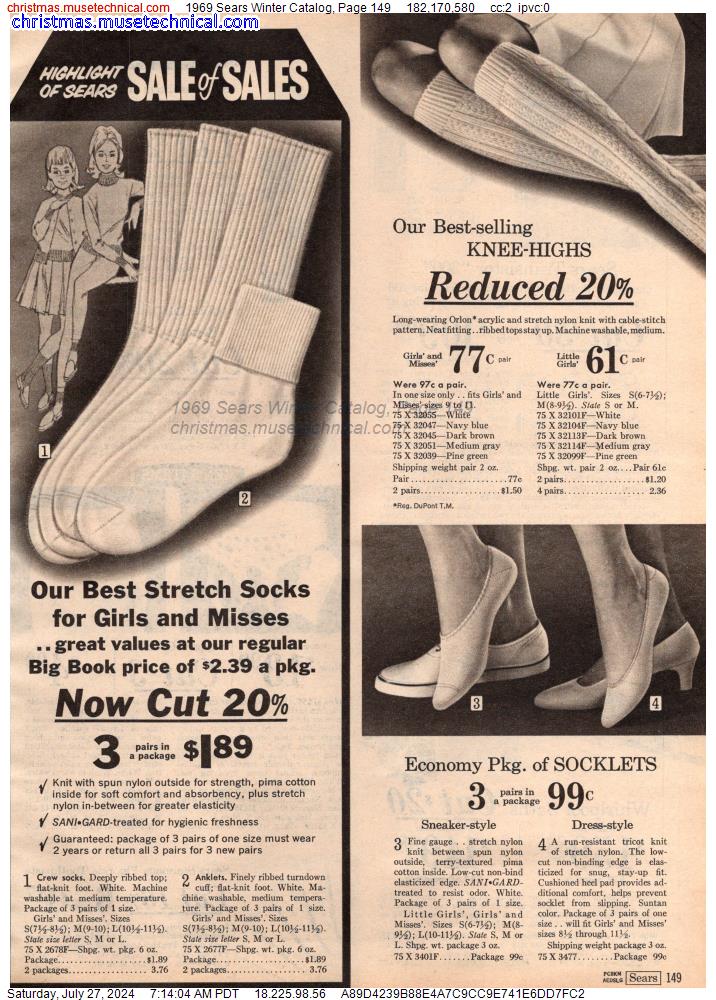 1969 Sears Winter Catalog, Page 149