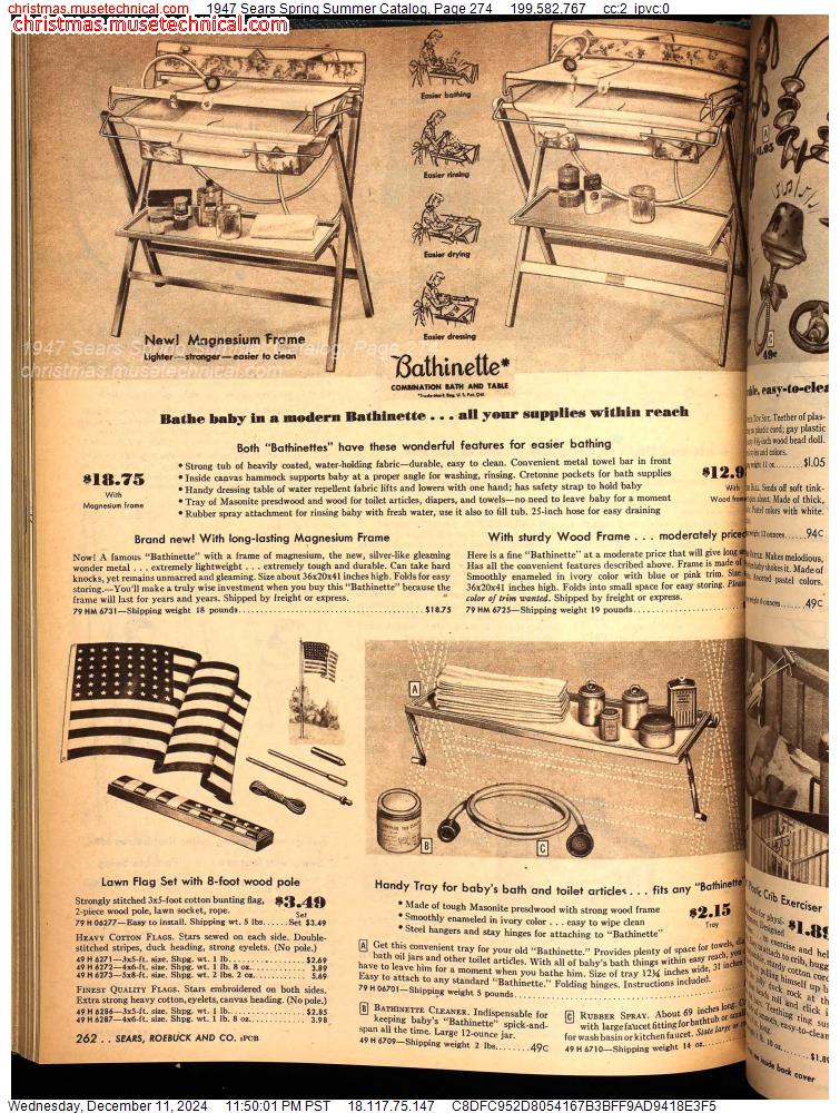 1947 Sears Spring Summer Catalog, Page 274