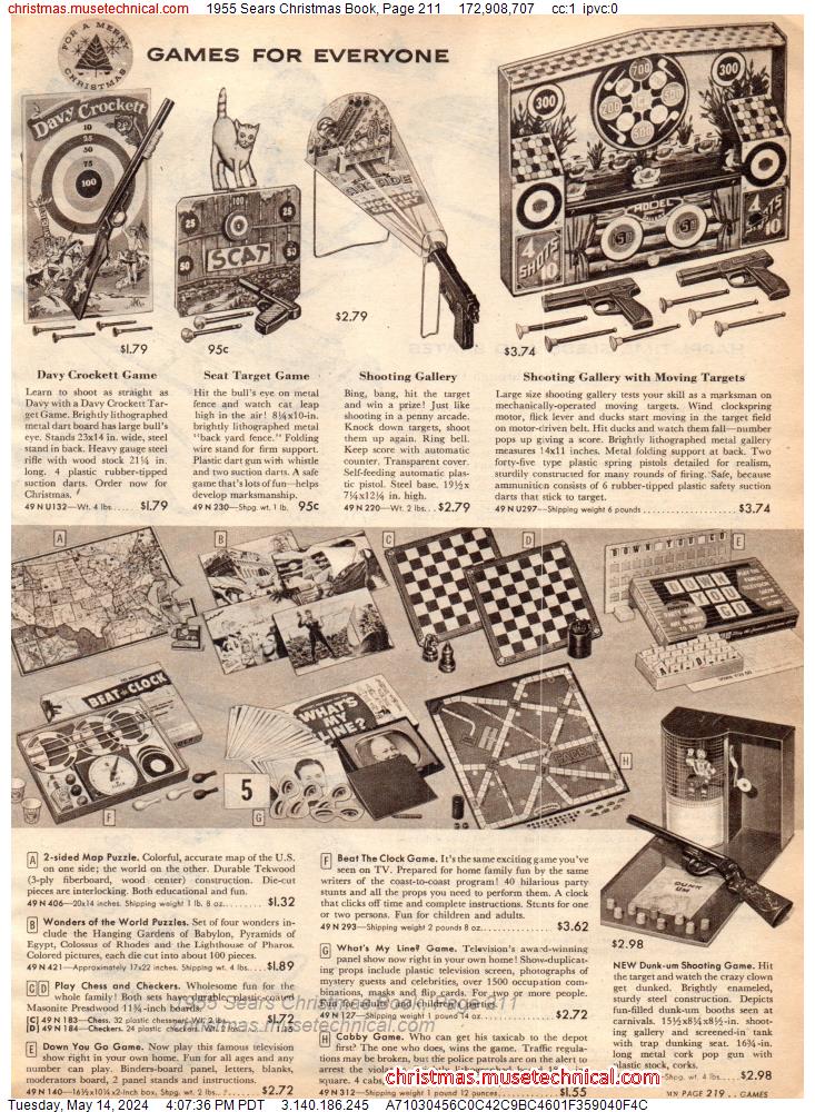 1955 Sears Christmas Book, Page 211