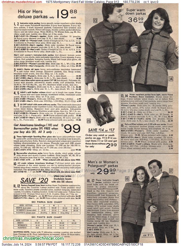 1975 Montgomery Ward Fall Winter Catalog, Page 913