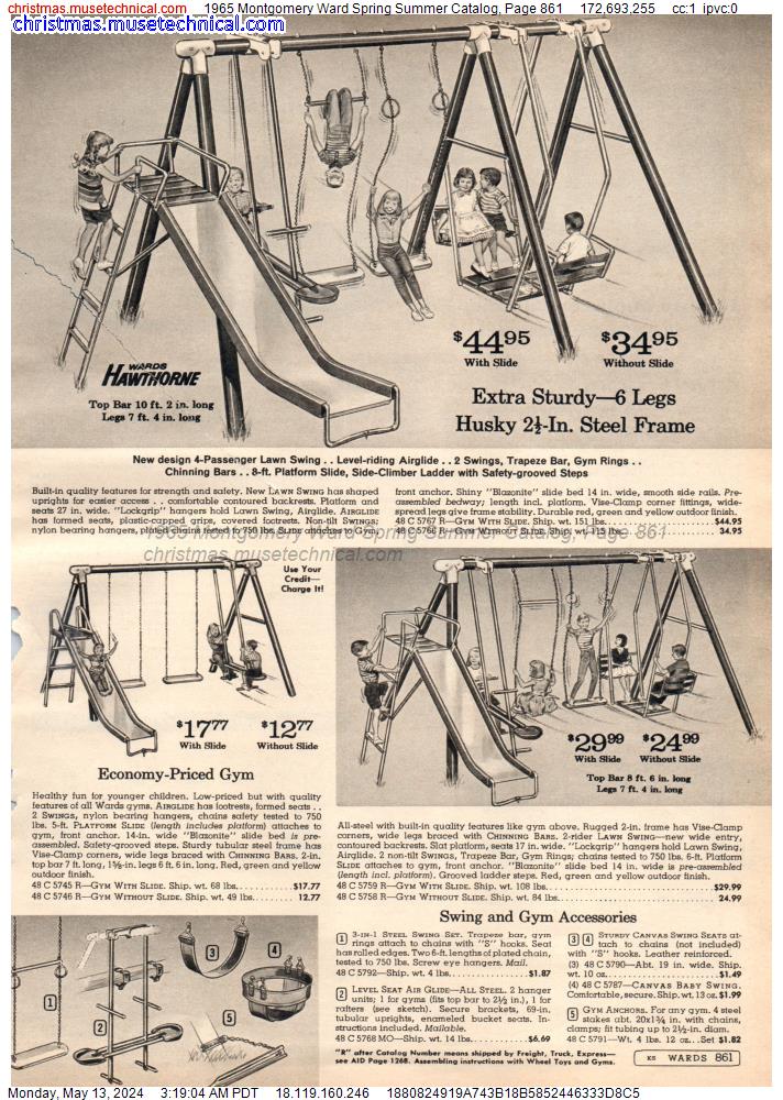 1965 Montgomery Ward Spring Summer Catalog, Page 861