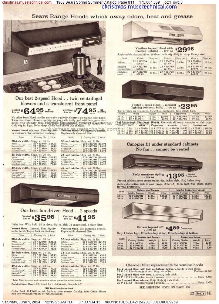 1968 Sears Spring Summer Catalog, Page 811