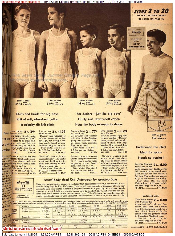 1948 Sears Spring Summer Catalog, Page 105