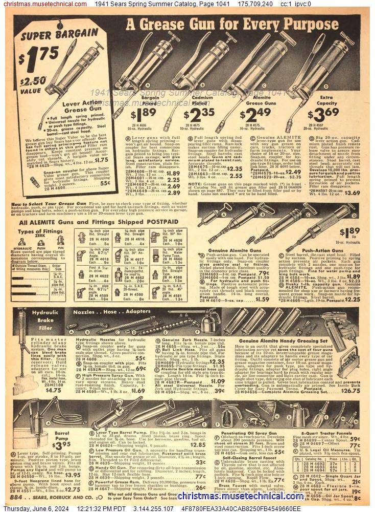 1941 Sears Spring Summer Catalog, Page 1041