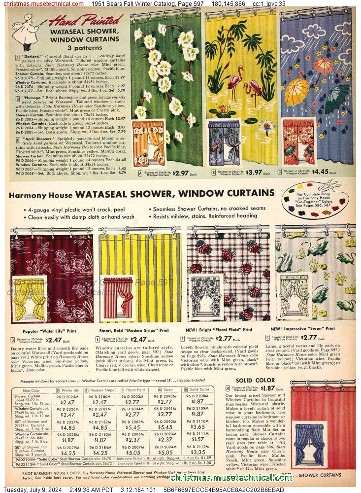 1951 Sears Fall Winter Catalog, Page 597