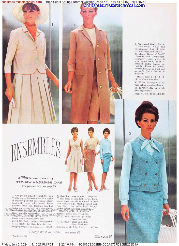 1966 Sears Spring Summer Catalog, Page 57